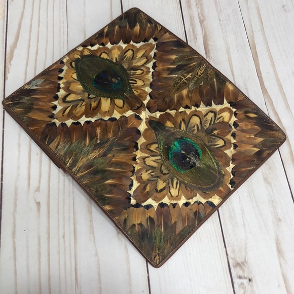 🌻 VTG Peacock Wallet Clutch Mini Purse - Picture 3 of 13